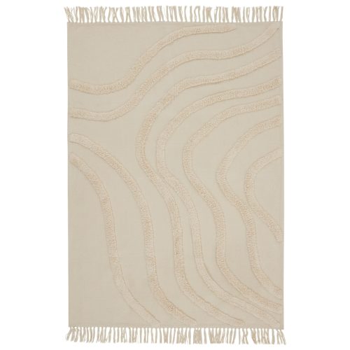 Jotex Béžový bavlněný koberec WAWE 100 x 150 cm Jotex