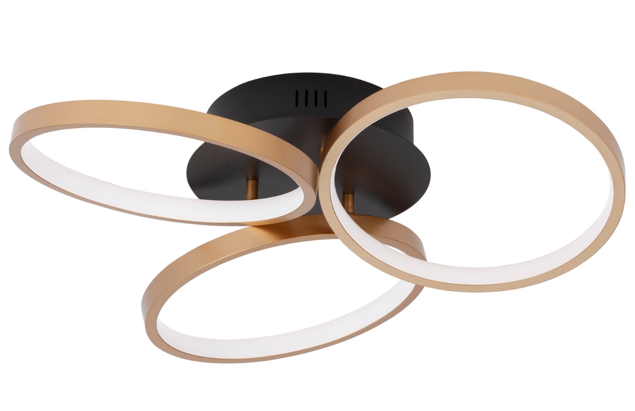 Černo-zlaté kovové stropní LED světlo Nova Luce Elize 55 cm Nova Luce