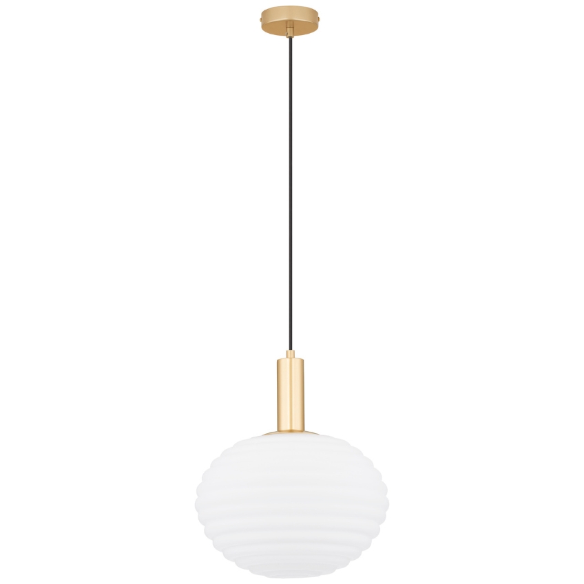 Bílo-zlaté skleněné závěsné světlo Nova Luce Allen 32 cm Nova Luce