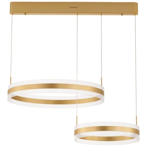 Zlaté kovové závěsné LED světlo Nova Luce Agos 82 cm Nova Luce