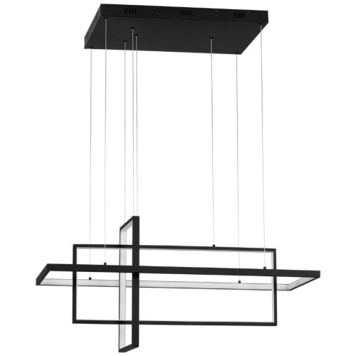 Černé kovové závěsné LED světlo Nova Luce Clea 80 cm Nova Luce