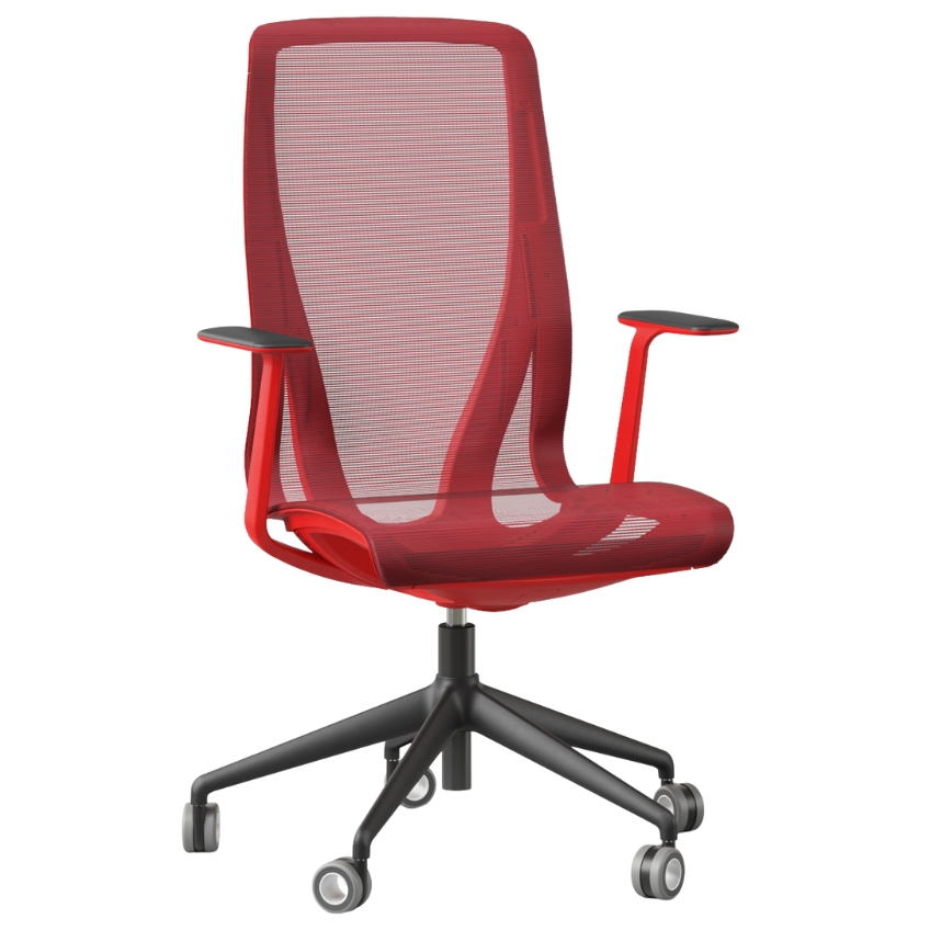 Narbutas Červená kancelářská židle D-CHAIR II. Narbutas