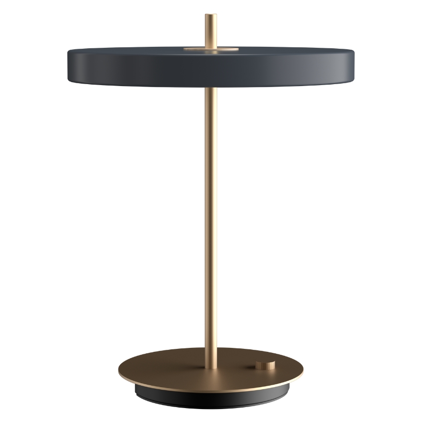 Umage Šedo-zlatá kovová stolní LED lampa Asteria Umage