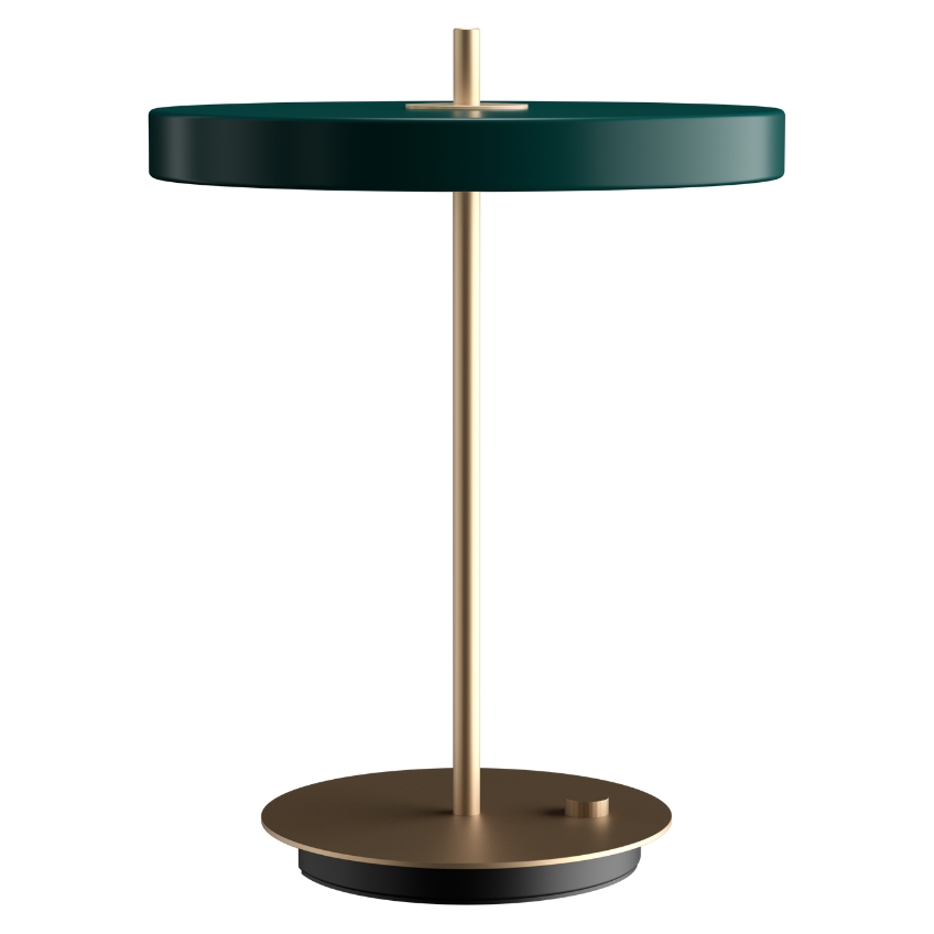 Umage Zeleno-zlatá kovová stolní LED lampa Asteria Umage