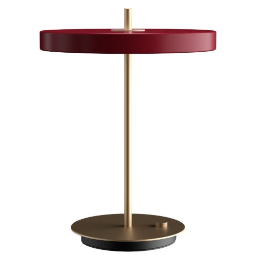 Umage Červeno-zlatá kovová stolní LED lampa Asteria Umage