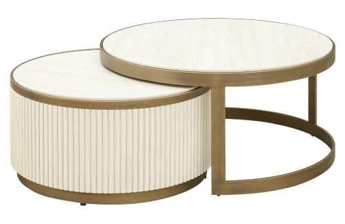 Set dvou bílých konferenčních stolků Richmond Tivoli 91/76 cm Richmond