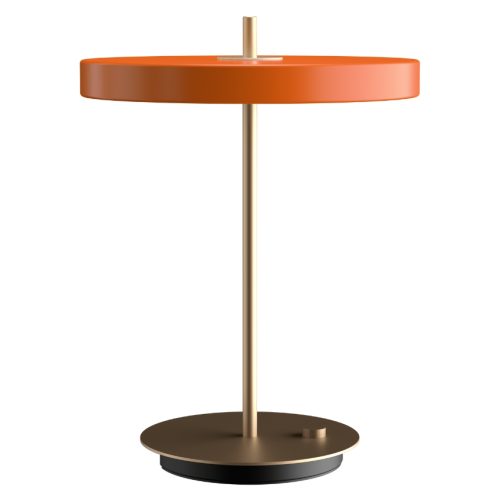 Umage Oranžovo-zlatá kovová stolní LED lampa Asteria Umage