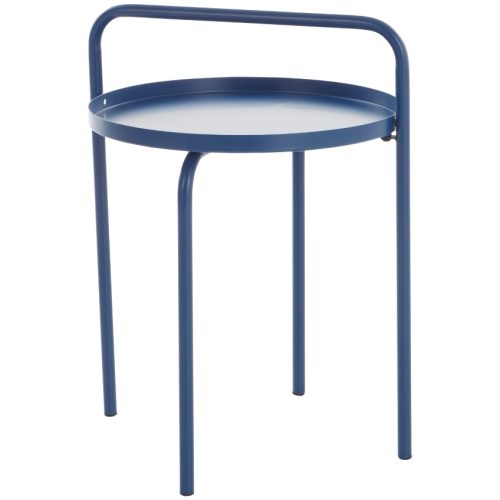 Jotex Modrý kovový odkládací stolek BLEKET 42 cm Jotex