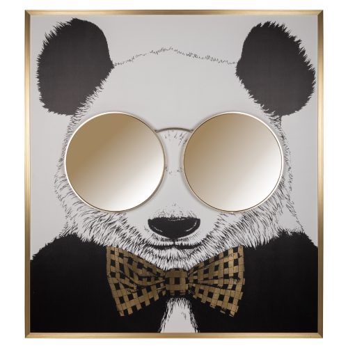 Černo-zlatý obraz Richmond Panda 130 x 118 cm Richmond