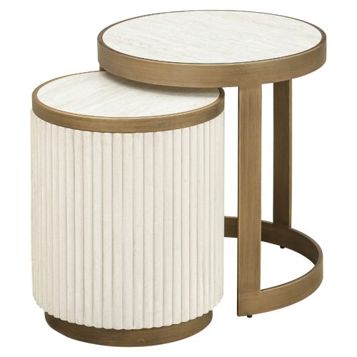 Set dvou bílých odkládacích stolků Richmond Tivoli 50/40 cm Richmond