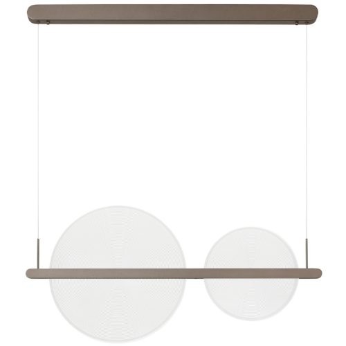 Hnědé kovové závěsné LED světlo Nova Luce Noah 91 cm Nova Luce
