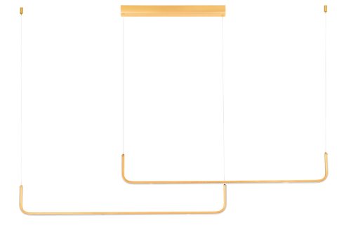Zlaté kovové závěsné LED světlo Nova Luce Strita 150 cm Nova Luce