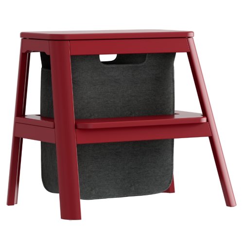 Umage Červeno-šedá dřevěná stolička Step It Up 48 cm Umage