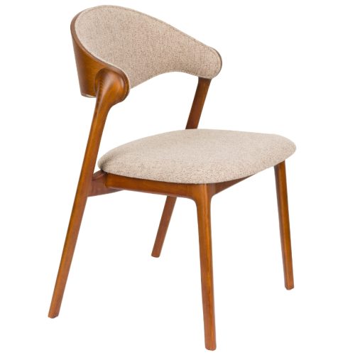 Béžová čalouněná jídelní židle DUTCHBONE BABINGTON Dutchbone