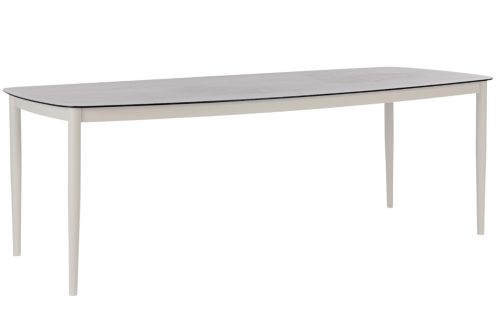 Bizzotto Světle šedý skleněný zahradní stůl Nestor 220 x 100 cm Bizzotto