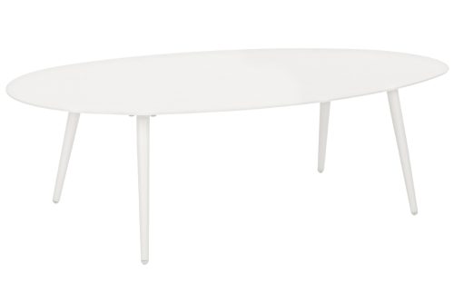 Bizzotto Bílý kovový zahradní konferenční stolek Ridley 120 x 75 cm Bizzotto