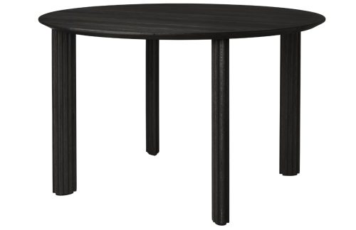 Umage Černý dubový jídelní stůl Comfort Circle 120 cm Umage