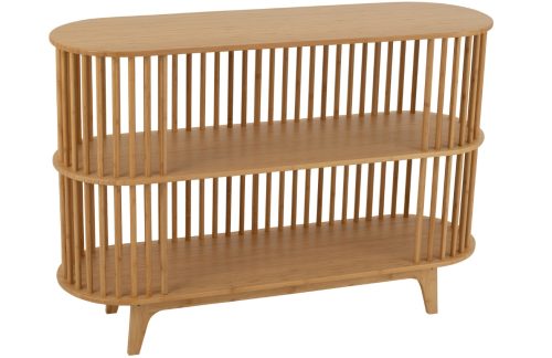 Dřevěná knihovna J-line Bamari 120 x 37 cm J-line
