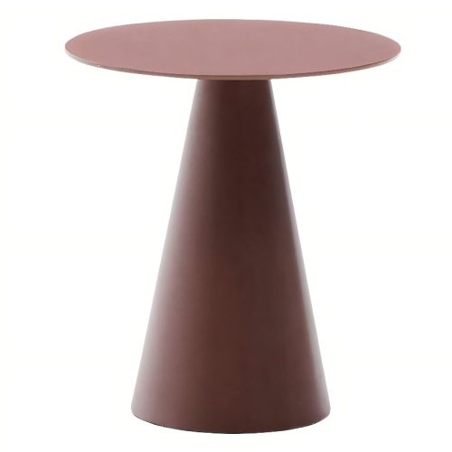 Matně červený skleněný kulatý odkládací stolek Kave Home Wilshire 50 cm Kave Home
