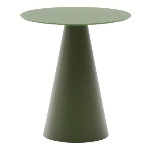Matně zelený skleněný kulatý odkládací stolek Kave Home Wilshire 50 cm Kave Home