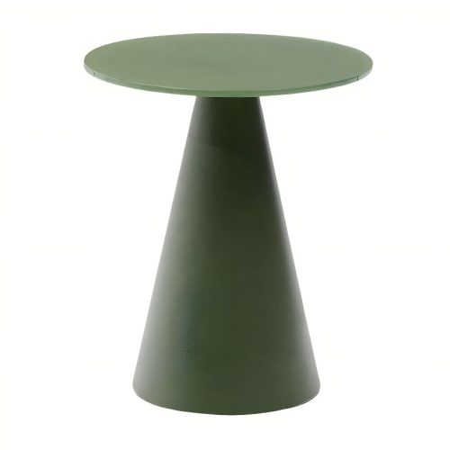 Matně zelený skleněný kulatý odkládací stolek Kave Home Wilshire 35 cm Kave Home