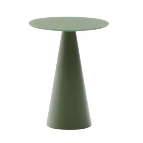 Matně zelený skleněný kulatý odkládací stolek Kave Home Wilshire 30 cm Kave Home