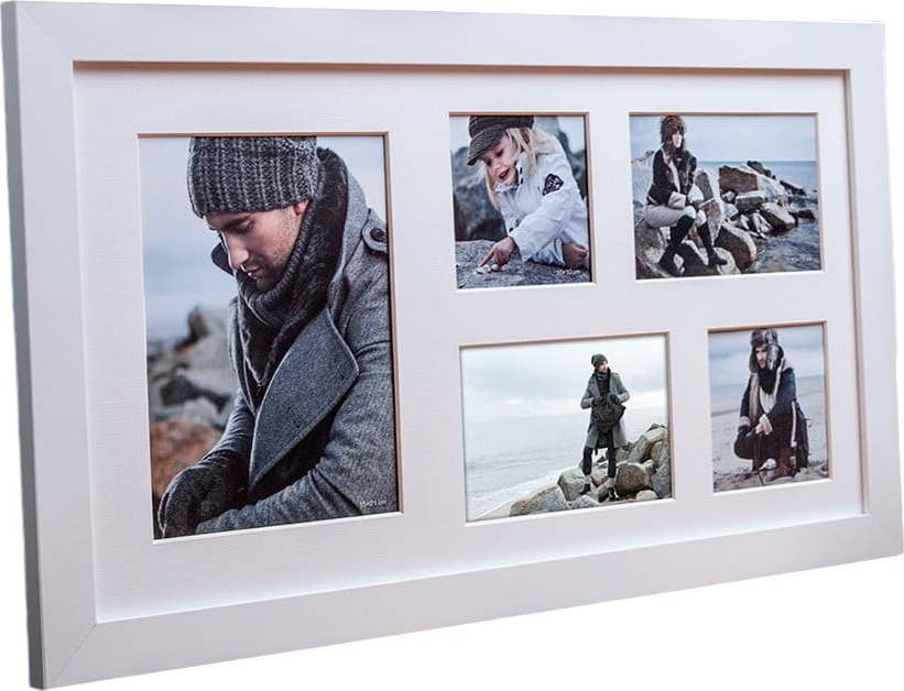 Bílý rámeček na 5 fotografií Styler Narvik
