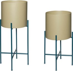 Kovov&eacute; obaly na květin&aacute;če v sadě 2 ks &oslash; 25 cm Airy &ndash; H&uuml;bsch H&uuml;bsch