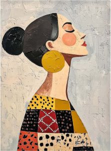 Obraz s ručně malovan&yacute;mi prvky 70x100 cm Mae &ndash; Styler Styler