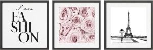 Obrazy v sadě 3 ks 30x40 cm Parisienne &ndash; Styler Styler