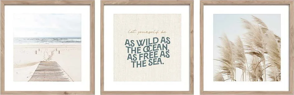 Obrazy v sadě 3 ks 30x40 cm Seaside – Styler