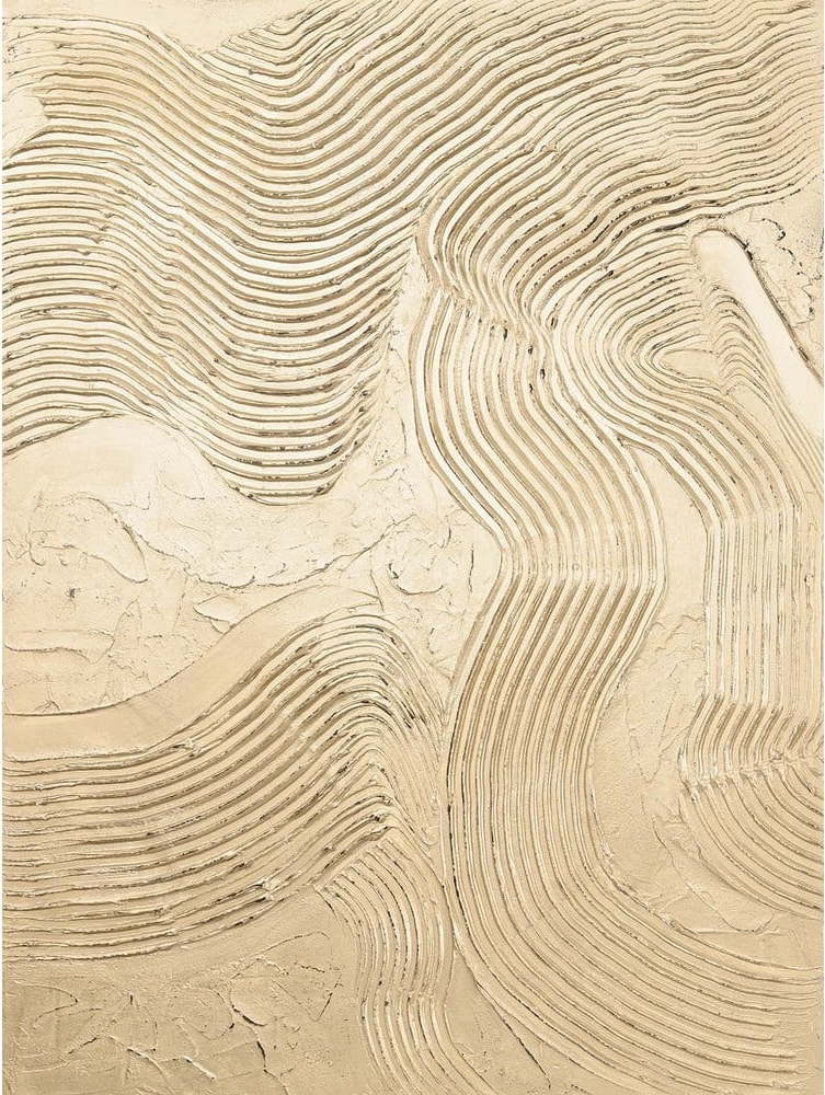 Ručně malovaný obraz 88x118 cm Metallic Champagne – Malerifabrikken Malerifabrikken