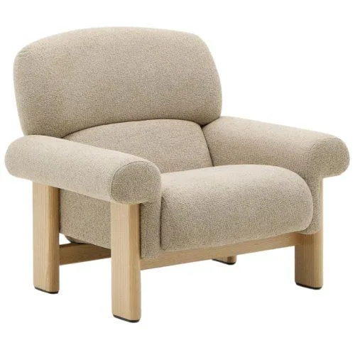 Béžové čalouněné křeslo Kave Home Nema
