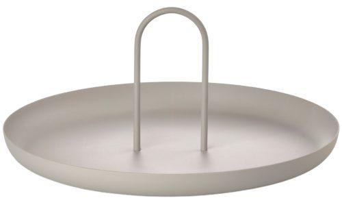 Zone Denmark Šedý kovový servírovací tác Singles 30 cm Zone Denmark