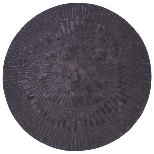 Fargotex Tmavě šedý kulatý koberec Radius 250 cm Fargotex