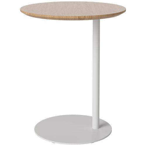 Bolia Dubový odkládací stolek Pillar 45 cm se šedou podnoží Bolia