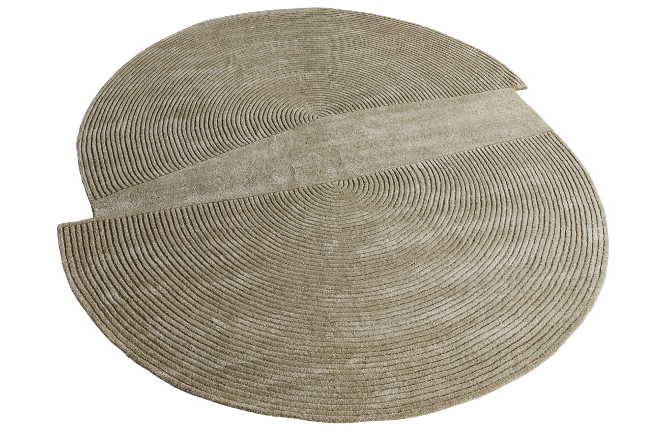 Bolia Tmavě béžový vlněný koberec Zen 209 x 240 cm Bolia