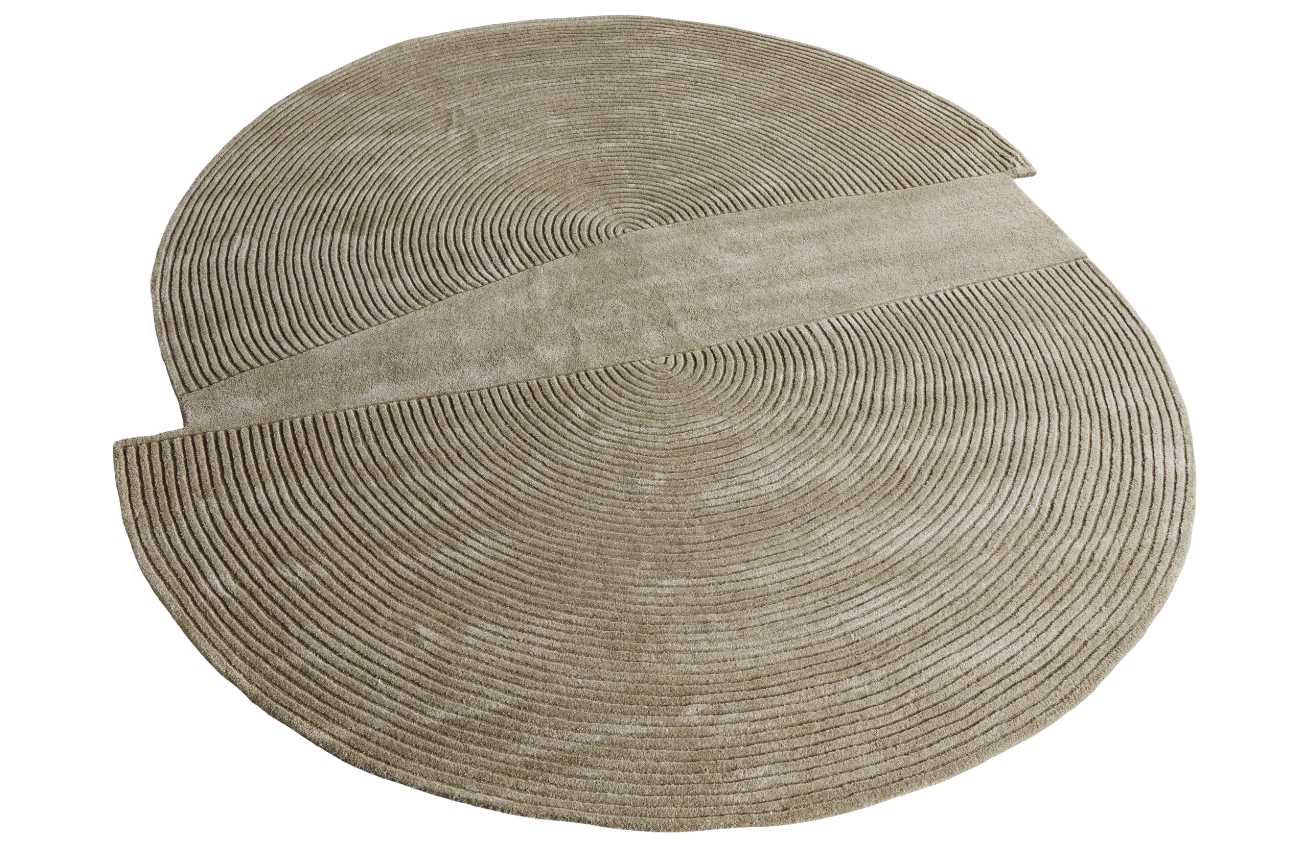 Bolia Tmavě béžový vlněný koberec Zen 250 x 291 cm Bolia