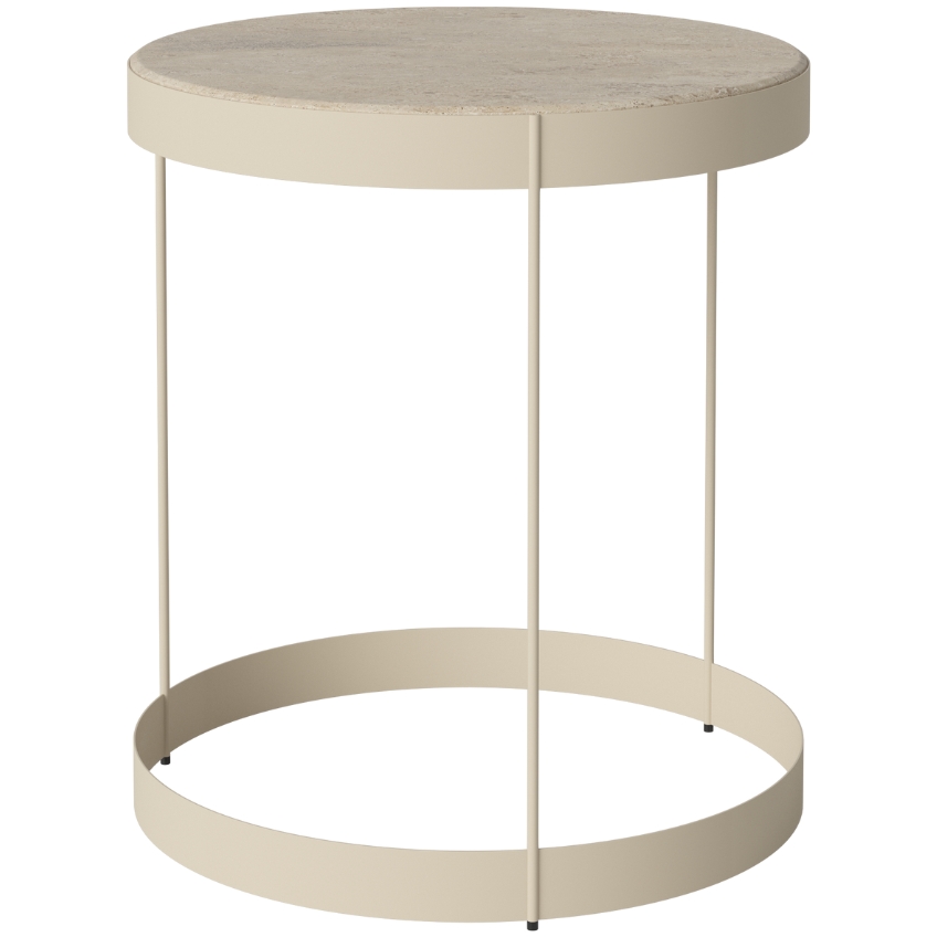 Bolia Béžový kamenný konferenční stolek Drum 40 cm Bolia