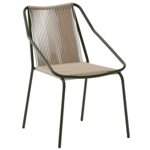 Béžovo-zelená zahradní židle Kave Home Zivia Kave Home