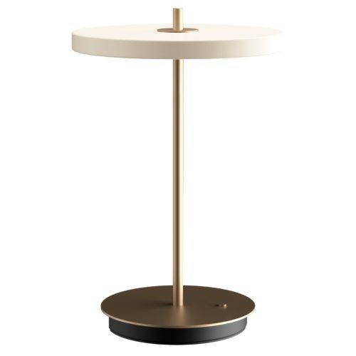 Umage Bílo-zlatá kovová stolní nabíjecí LED lampa Asteria Umage