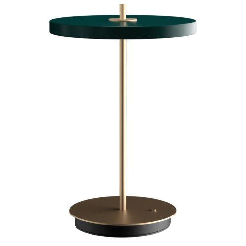 Umage Zeleno-zlatá kovová stolní nabíjecí LED lampa Asteria Umage