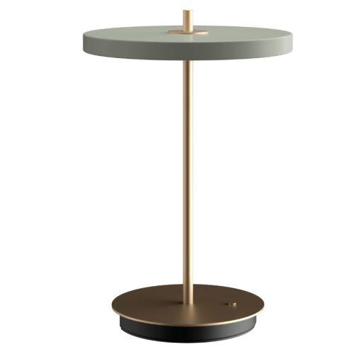 Umage Světle zeleno-zlatá kovová stolní nabíjecí LED lampa Asteria Umage
