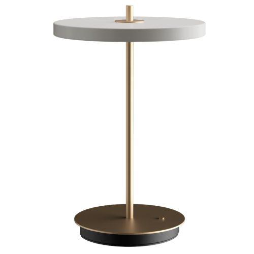 Umage Krémově bílo-zlatá kovová stolní nabíjecí LED lampa Asteria Umage