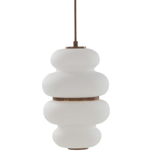 Jotex Opálově bílé skleněné závěsné LED světlo NAJAC 20 cm Jotex