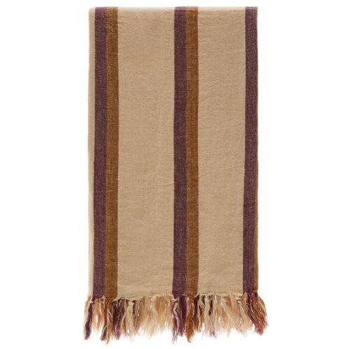Barevný lněný pléd Kave Home Arven 130 x 170 cm Kave Home