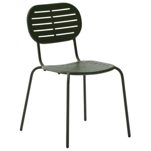 Tmavě zelená kovová zahradní židle Kave Home Brai Kave Home