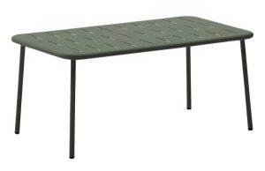 Zelen&yacute; kovov&yacute; zahradn&iacute; stolek Kave Home Zivia 90 x 50 cm Kave Home