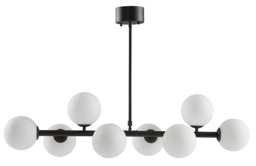 Jotex Černobílé skleněné závěsné světlo EKMAN 104 cm Jotex