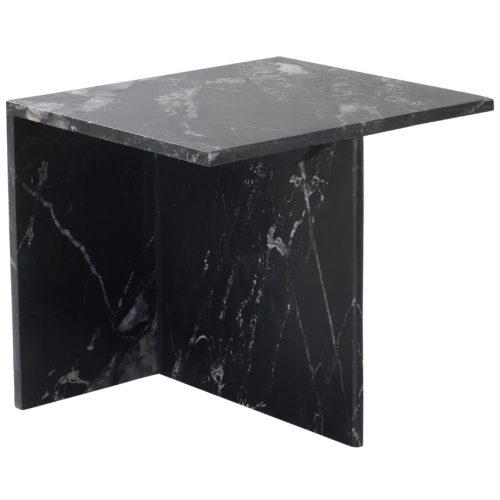 Jotex Černý mramorový odkládací stolek MELETO 40 x 45 cm Jotex